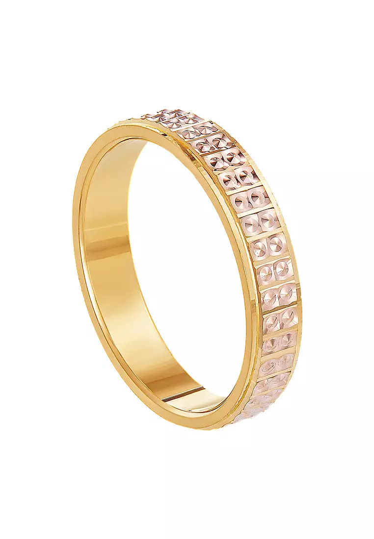 Oro Italia 916 Yellow and Rose Gold Ring GR44950321(R)-BI (22K Gold)