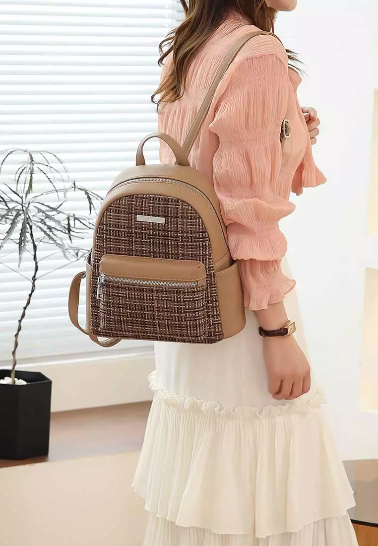 GYKACO SAMWON Khaki - Tas Ransel Wanita - Fashion Backpack (IMPORT)