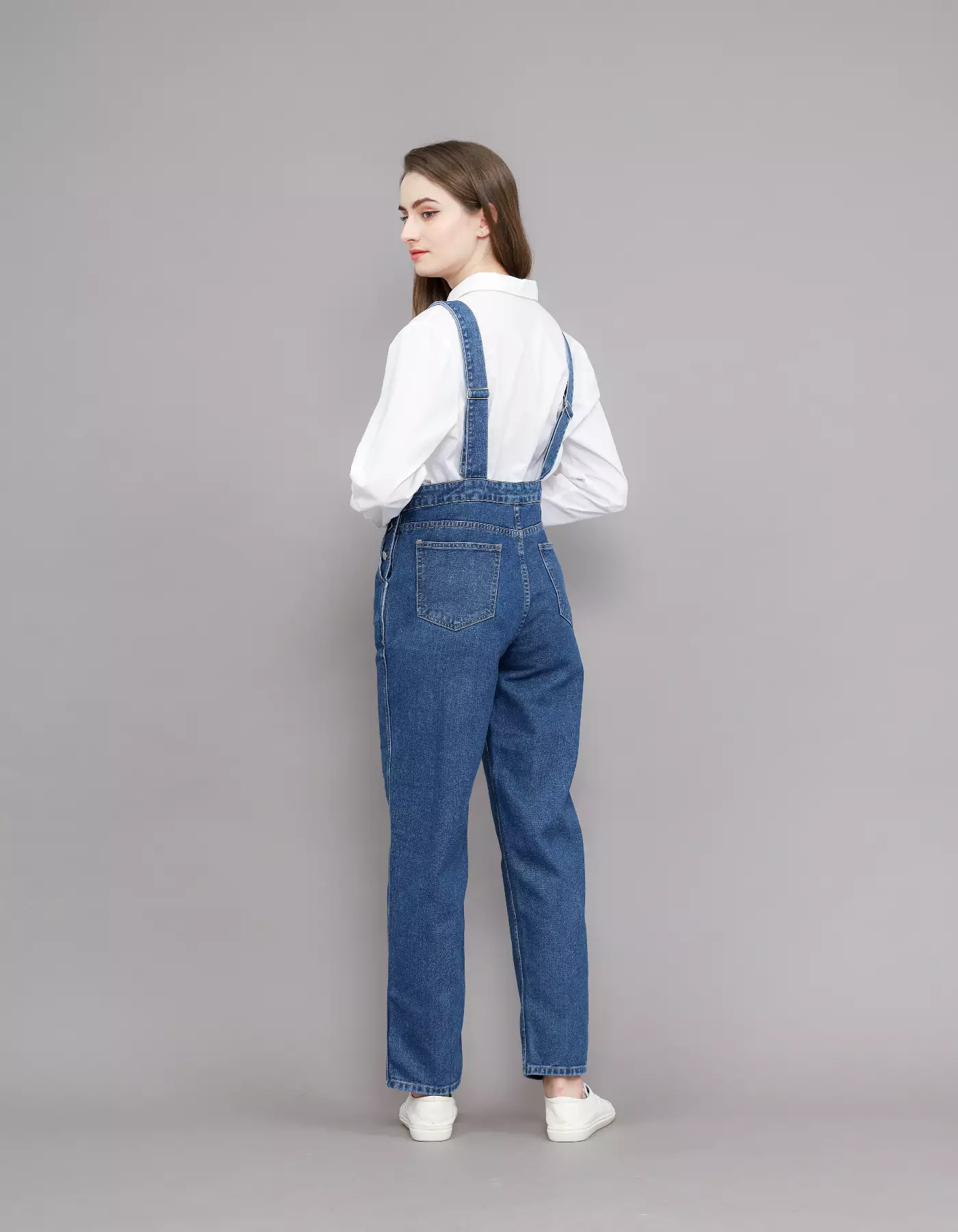 Overall hot sale jeans putih