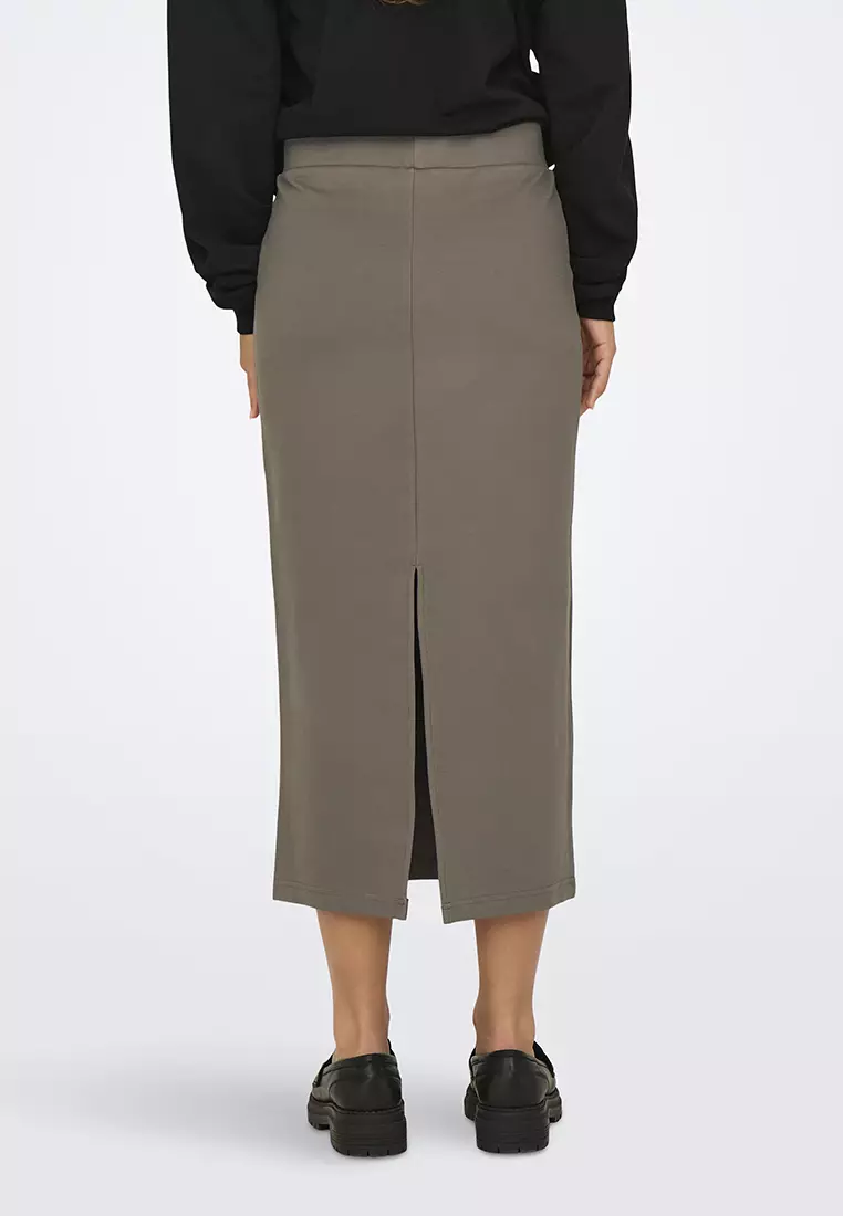 Tia Long Slit Pencil Skirt