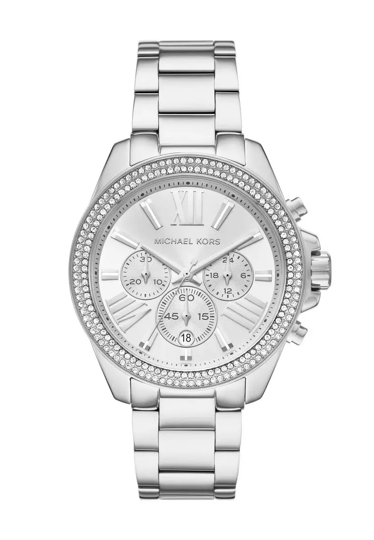 Michael kors discount silver diamante watch