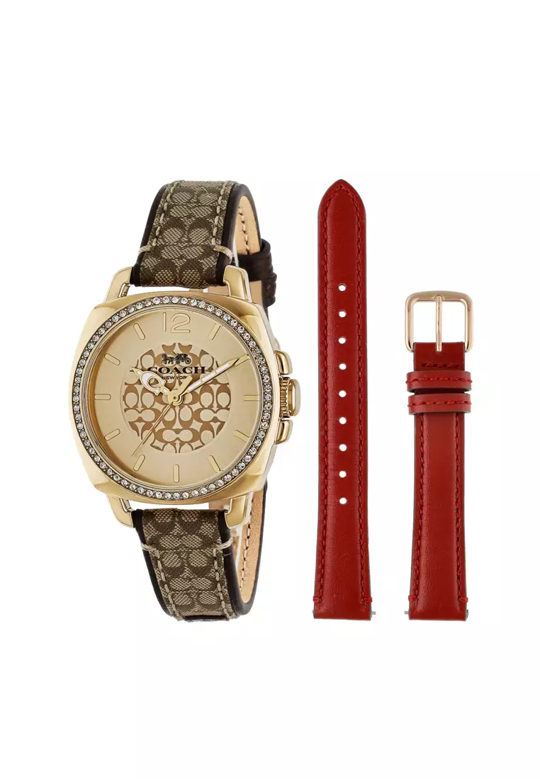 Women's Watch In Brown With Gold 14000091