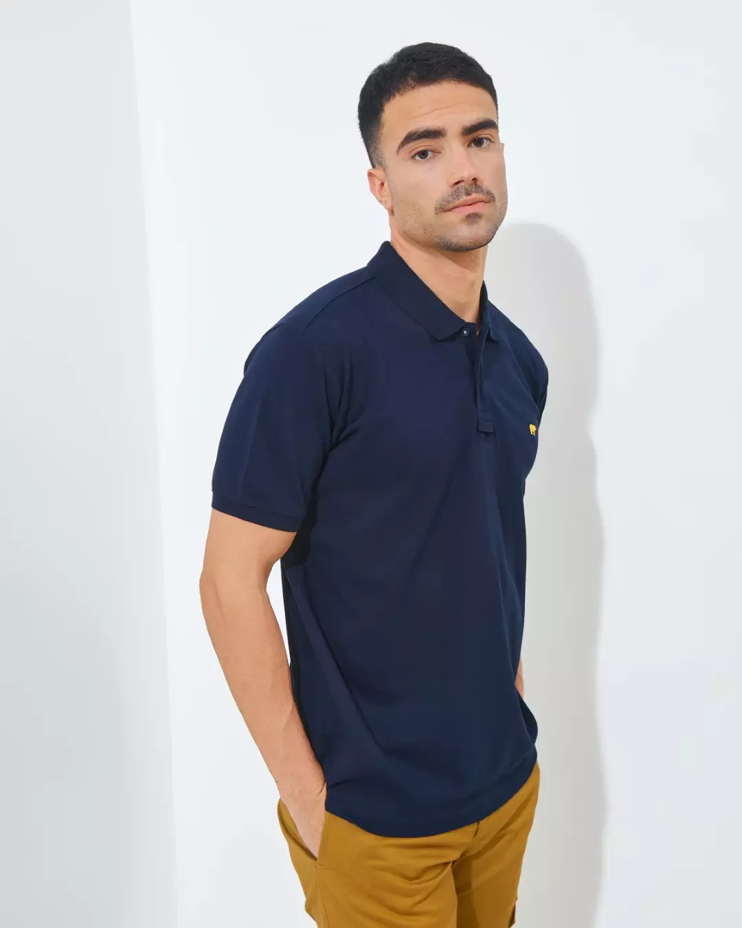 Jack Nicklaus Luther Polo Shirt Pria Regular Fit Navy Colour Navy