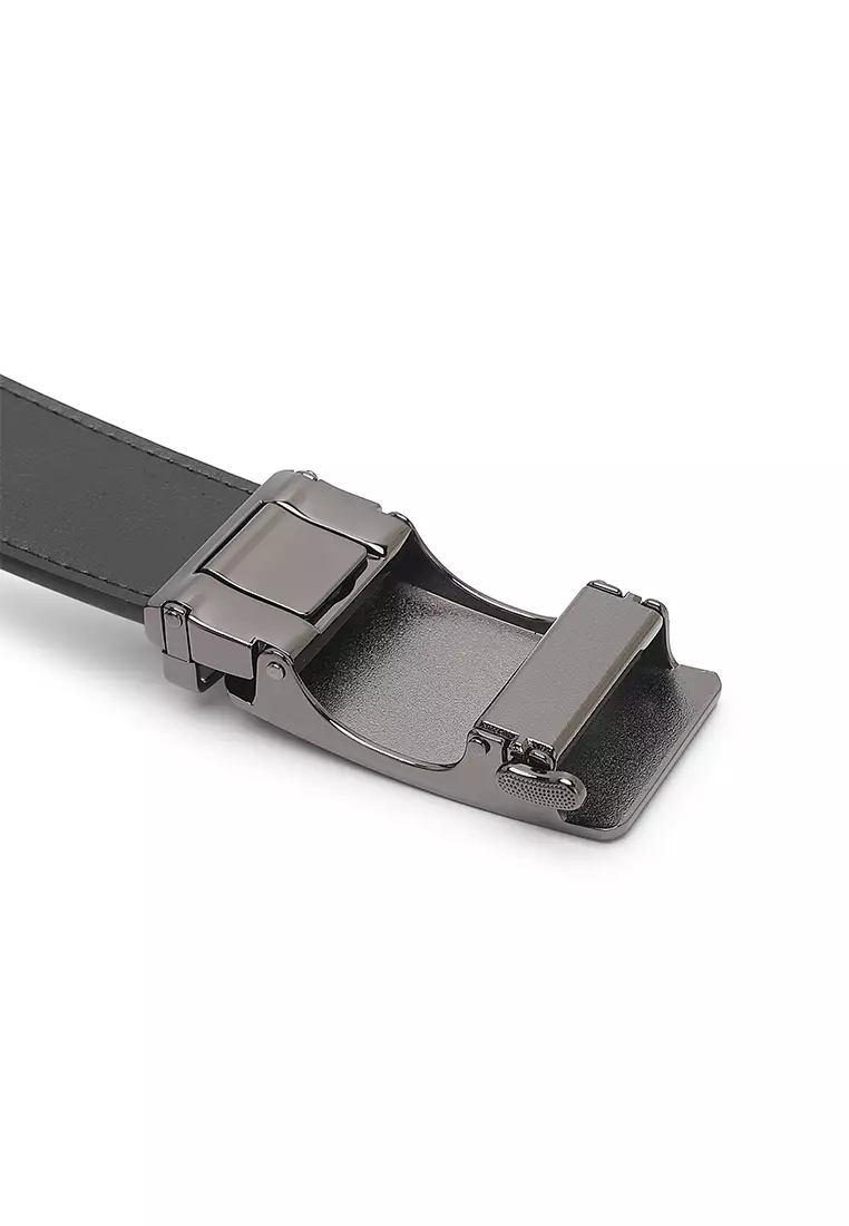 Gift Set - Leather RFID Wallet + 35mm Automatic Buckle Belt - Black