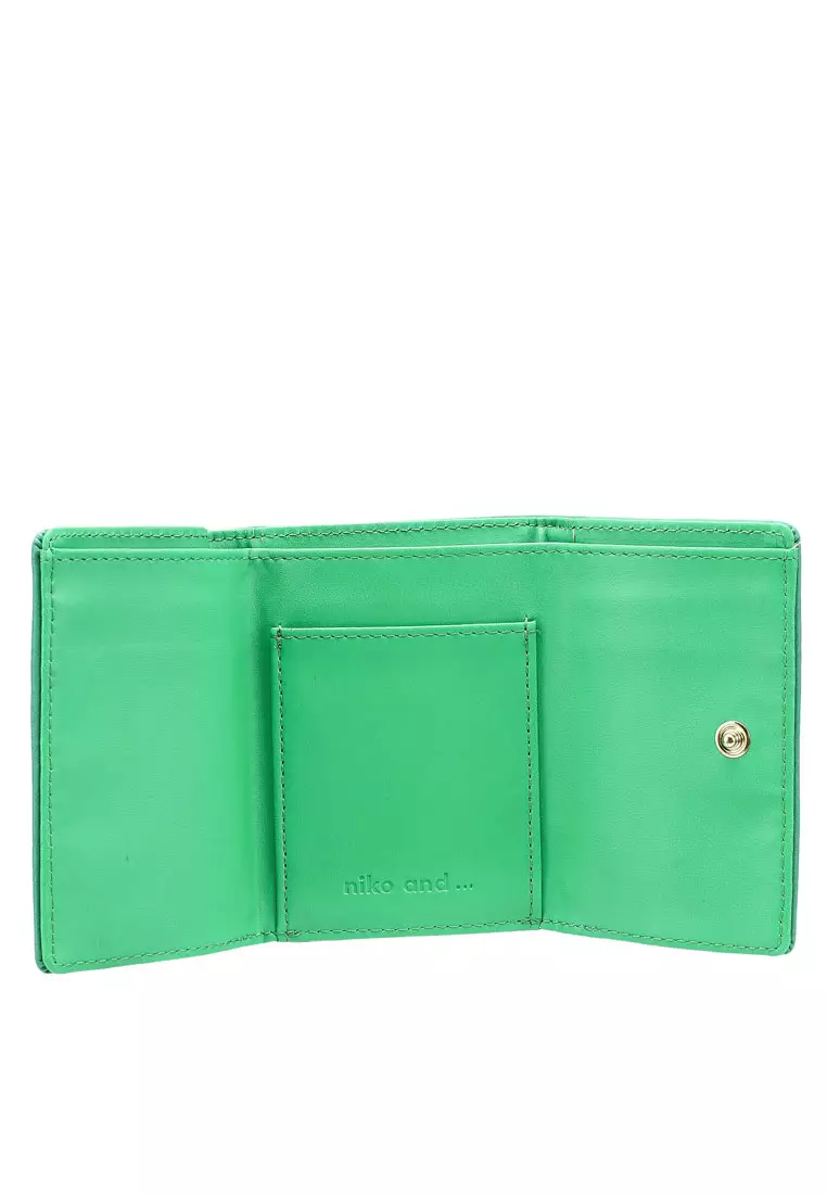 green balenciaga wallet