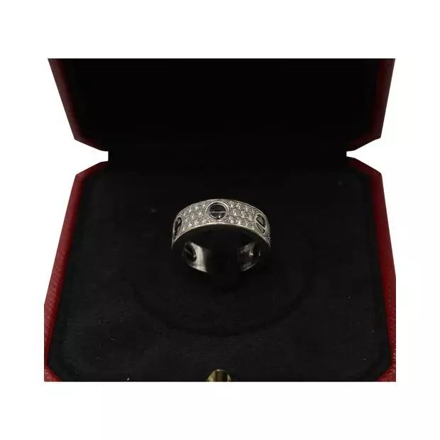 Buy Cartier Pre Loved CARTIER Love Ring in White Gold with Black