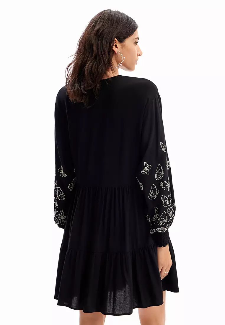 Buy Desigual Desigual Woman Short butterfly tunic dress. 2026 Online ...