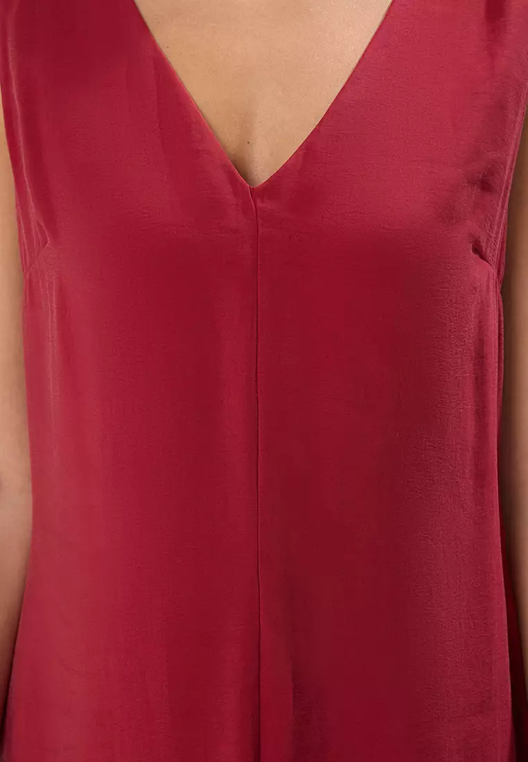 V-Neck Midi Dress