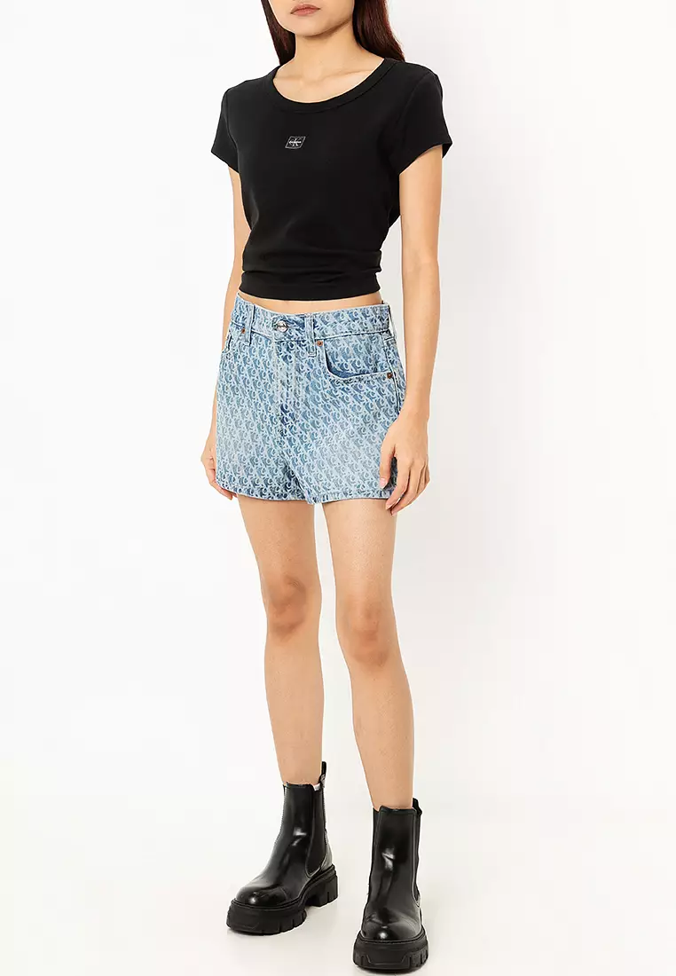 90s Fit Printed Denim 3" Shorts - Calvin Klein Jeans