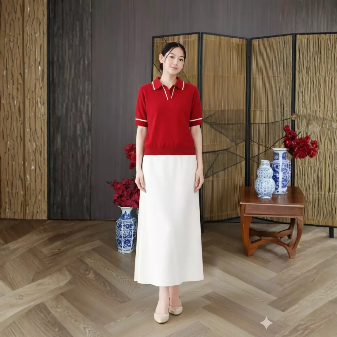 Hyein Lunar Blouse in Red