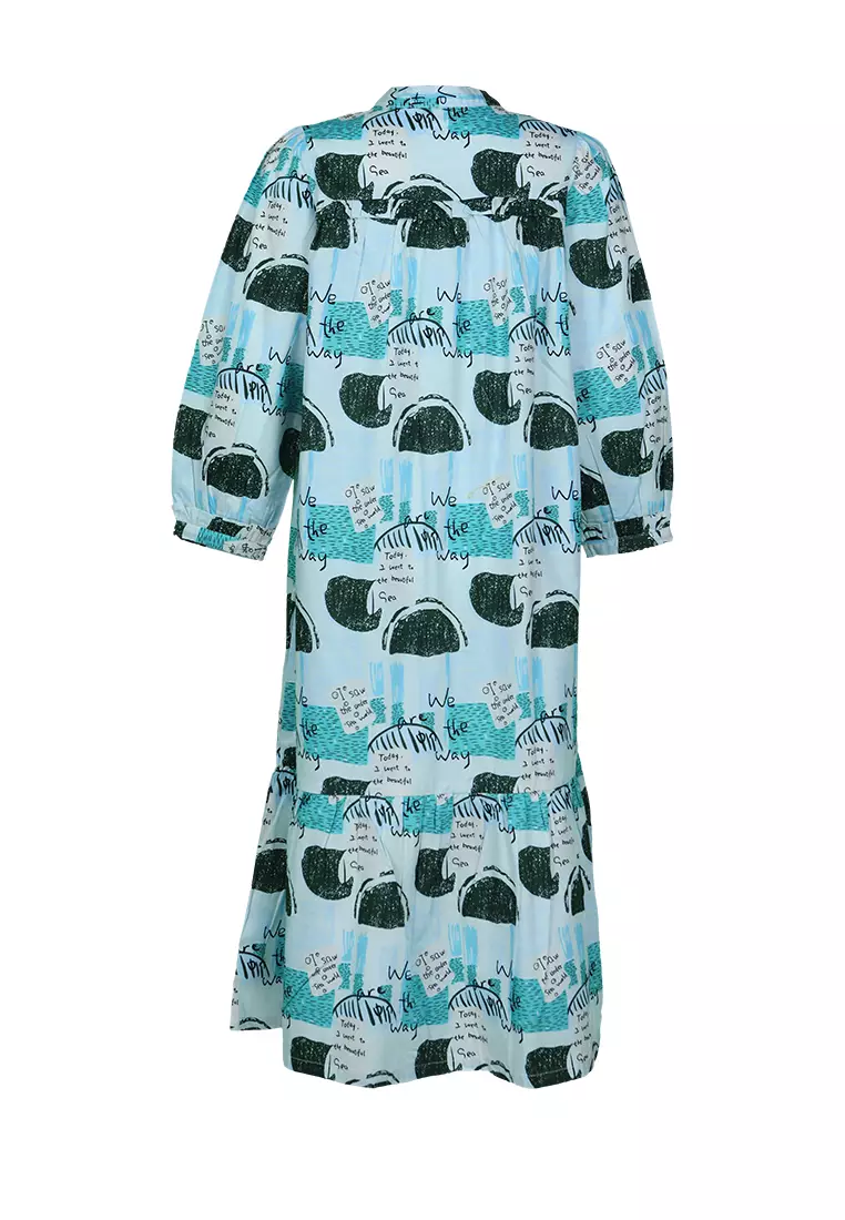 Pito Dito Girl Mantra Dress Panjang Anak Multicolor - Size 14