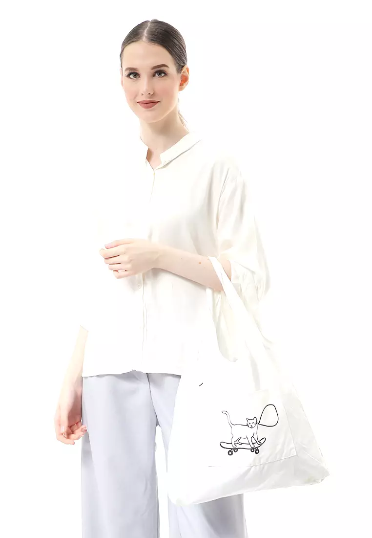 Jesika ToteBag Motif Grafik Made of High Quality Material - Kucing