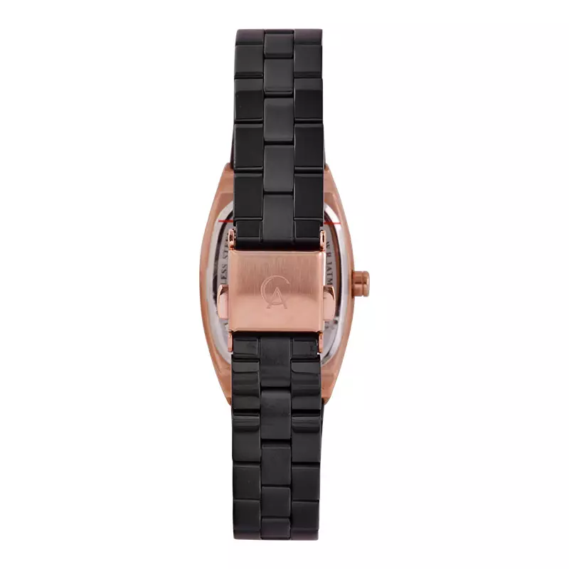 Jam Tangan Wanita Alexandre Christie Passion AC 2B53 LD BBRDG Ladies Black Dial Black Stainless Steel Strap