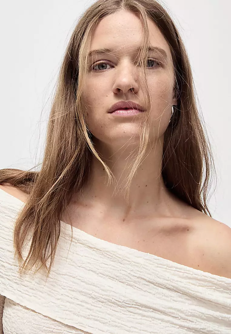 Textured Off The Shoulder Top