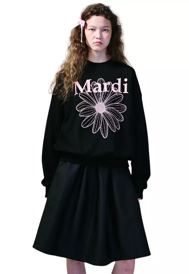 Sweatshirt Flowermardi - Black Pink