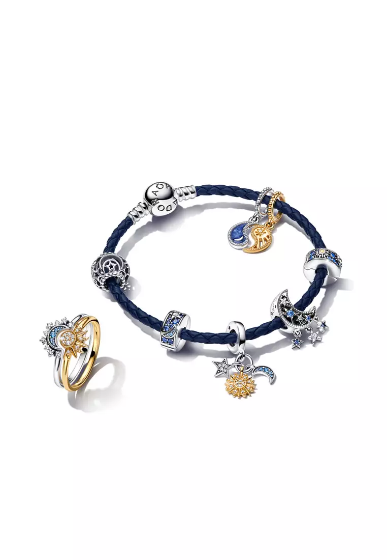 Buy PANDORA Pandora Two-tone Splittable Sun Moon Dangle Charm