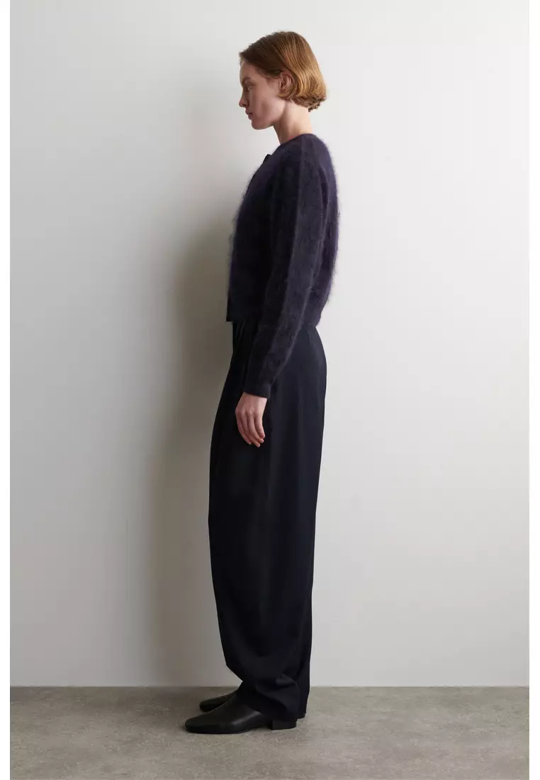 BRUSHED MERINO WOOL CARDIGAN