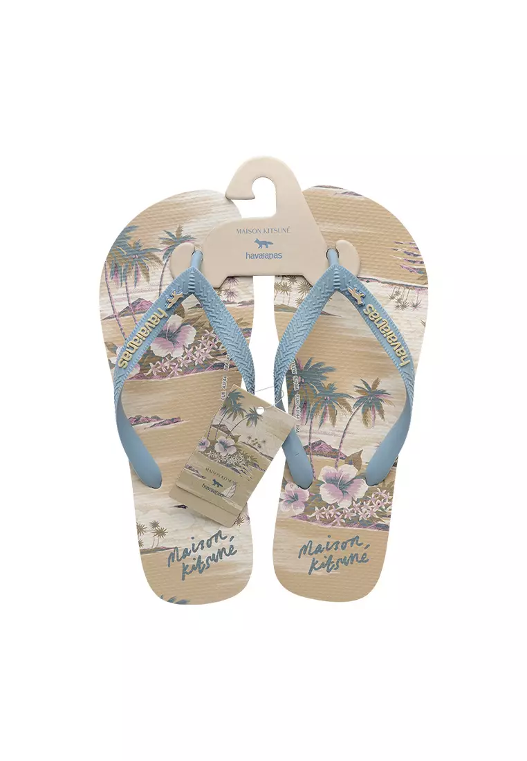 Discount on Havaianas  shoes - SKU: Top Maison Kitsune Hawaiian Flip Flops