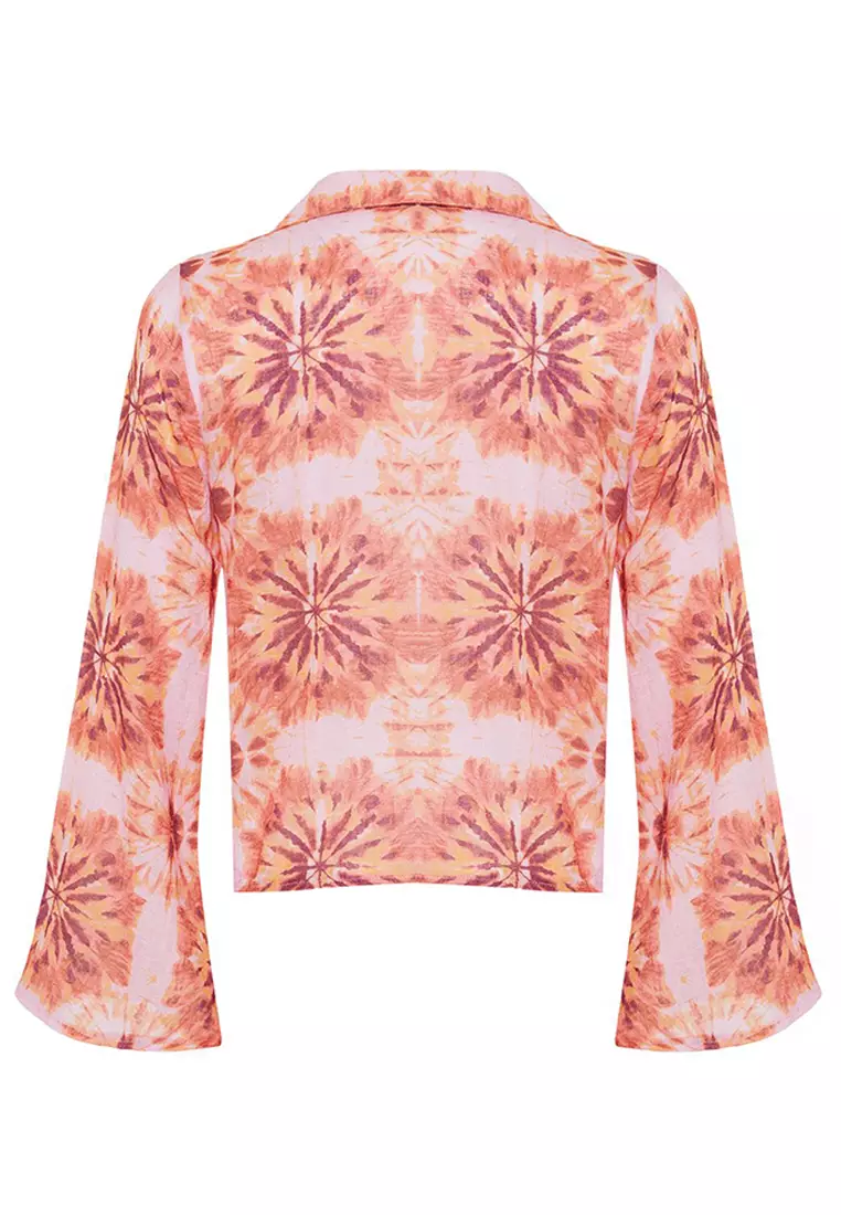 Patterned Crop Shirt