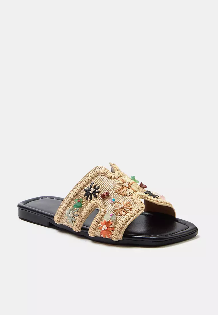 Embroidered Sandals