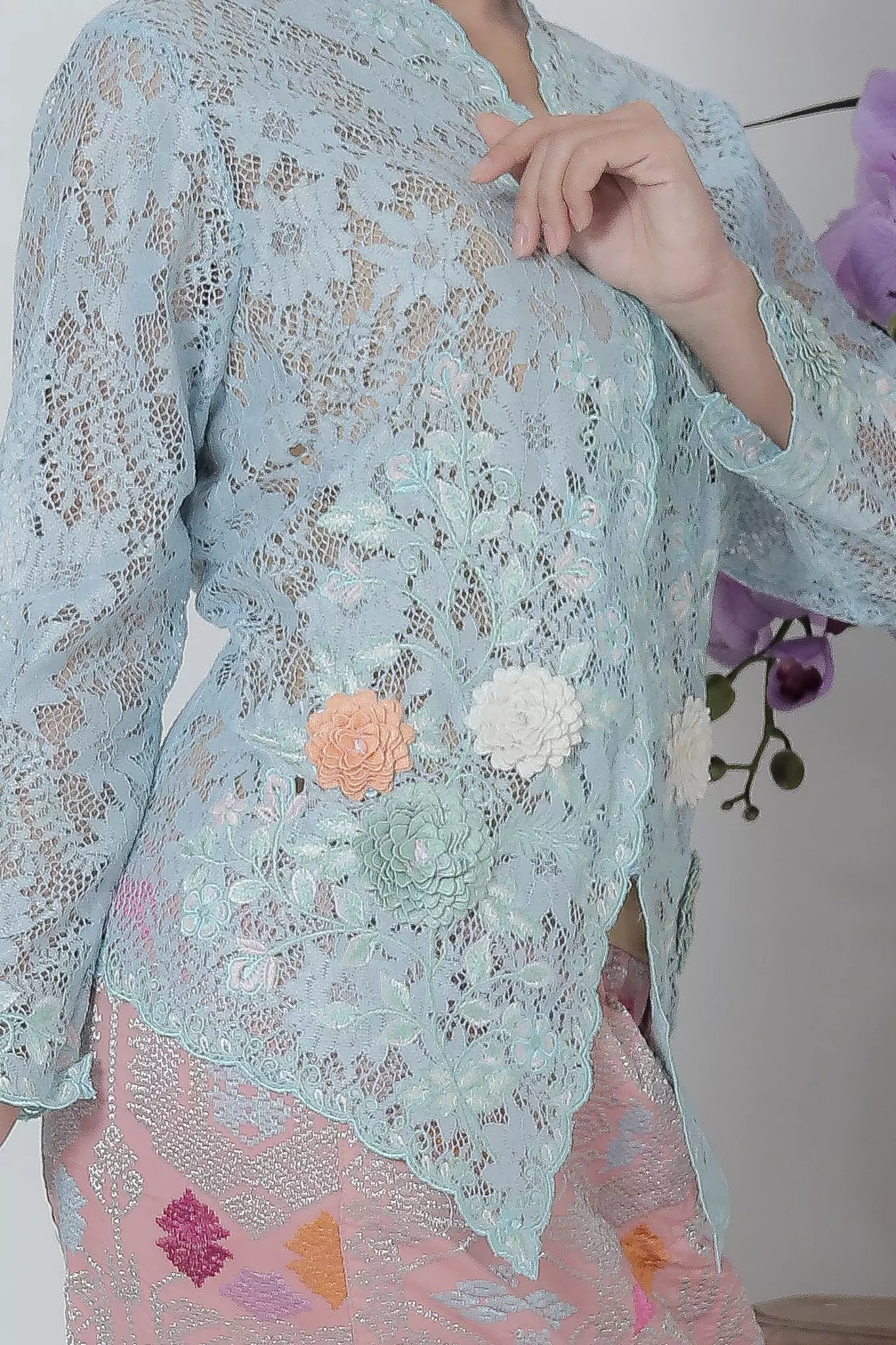 Kebaya Encim Nyonya Kebaya Blue Black Color