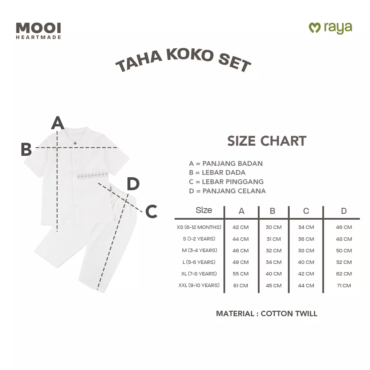 Mooi Taha Koko Set Setelan Koko Anak Raya Collection V1 - Classic Blue