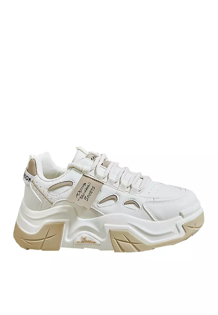 Gold chunky sneakers store
