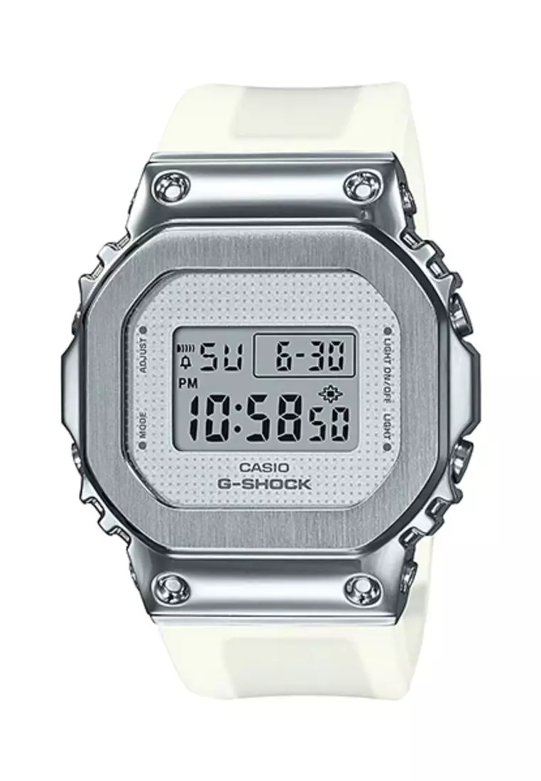 Casio G Shock Women s Digital GM S5600SK 7 White Resin Band Sport Watch