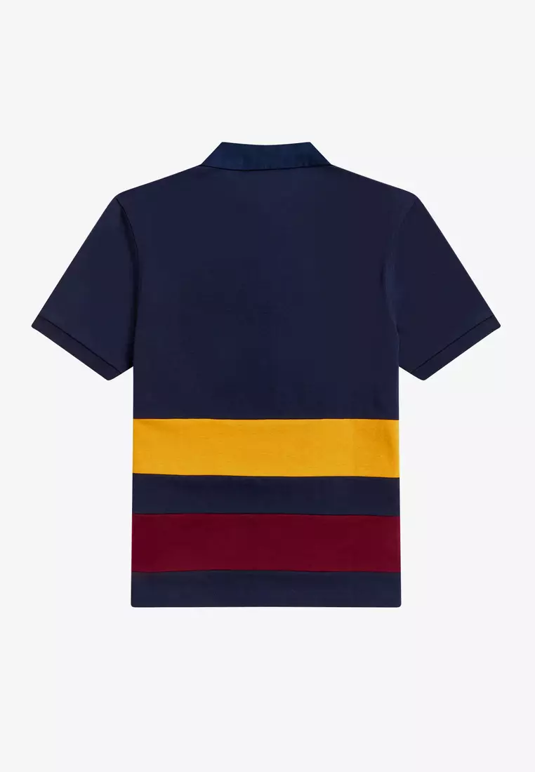 Fred perry navy hotsell short sleeve shirt