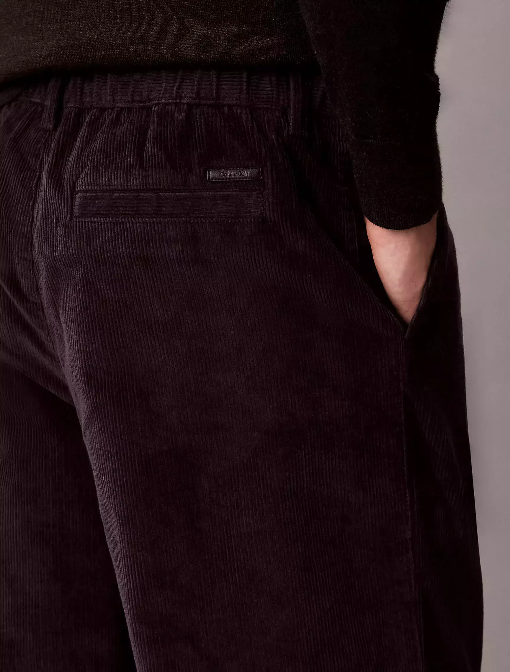 Calvin Klein - Corduroy Pleated Wide Leg Pants