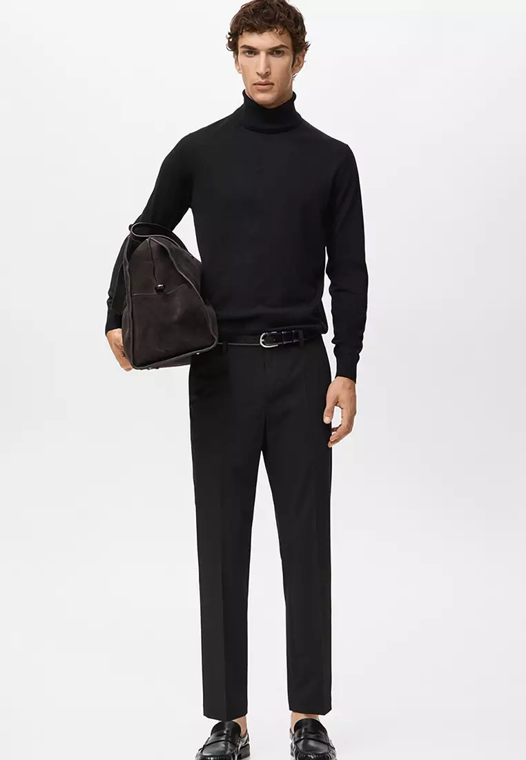 Buy MANGO Man Bologna Cropped Slim-Fit Trousers Online | ZALORA Malaysia