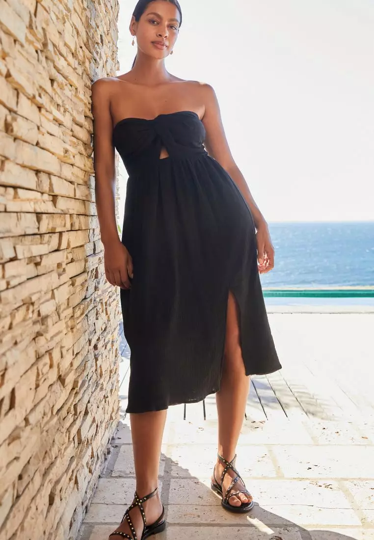 Buy NEXT Bandeau Cut Out Midi Dress 2024 Online ZALORA Singapore