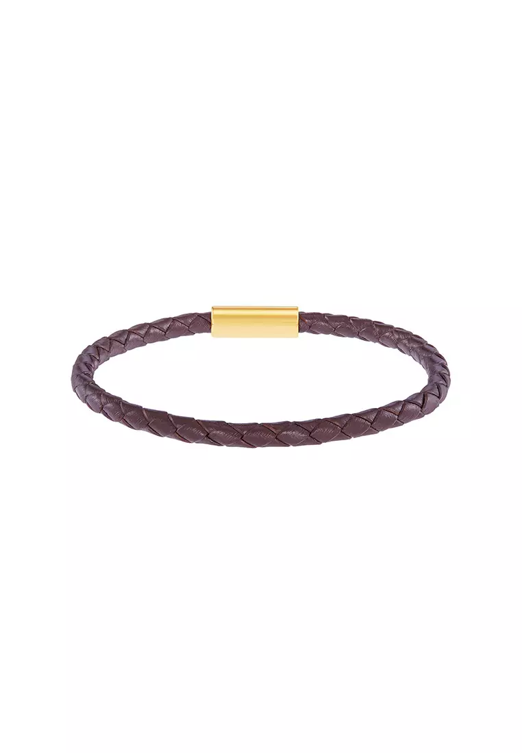 Buy HABIB HABIB Leather Bracelet (Dark Brown Colour) PTW911022 Online ...