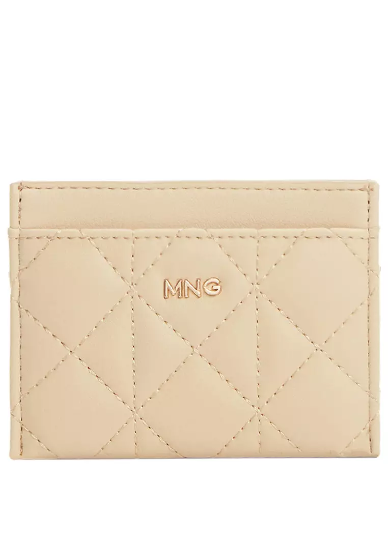 Mango Quilted Cardholder With Logo ZALORA