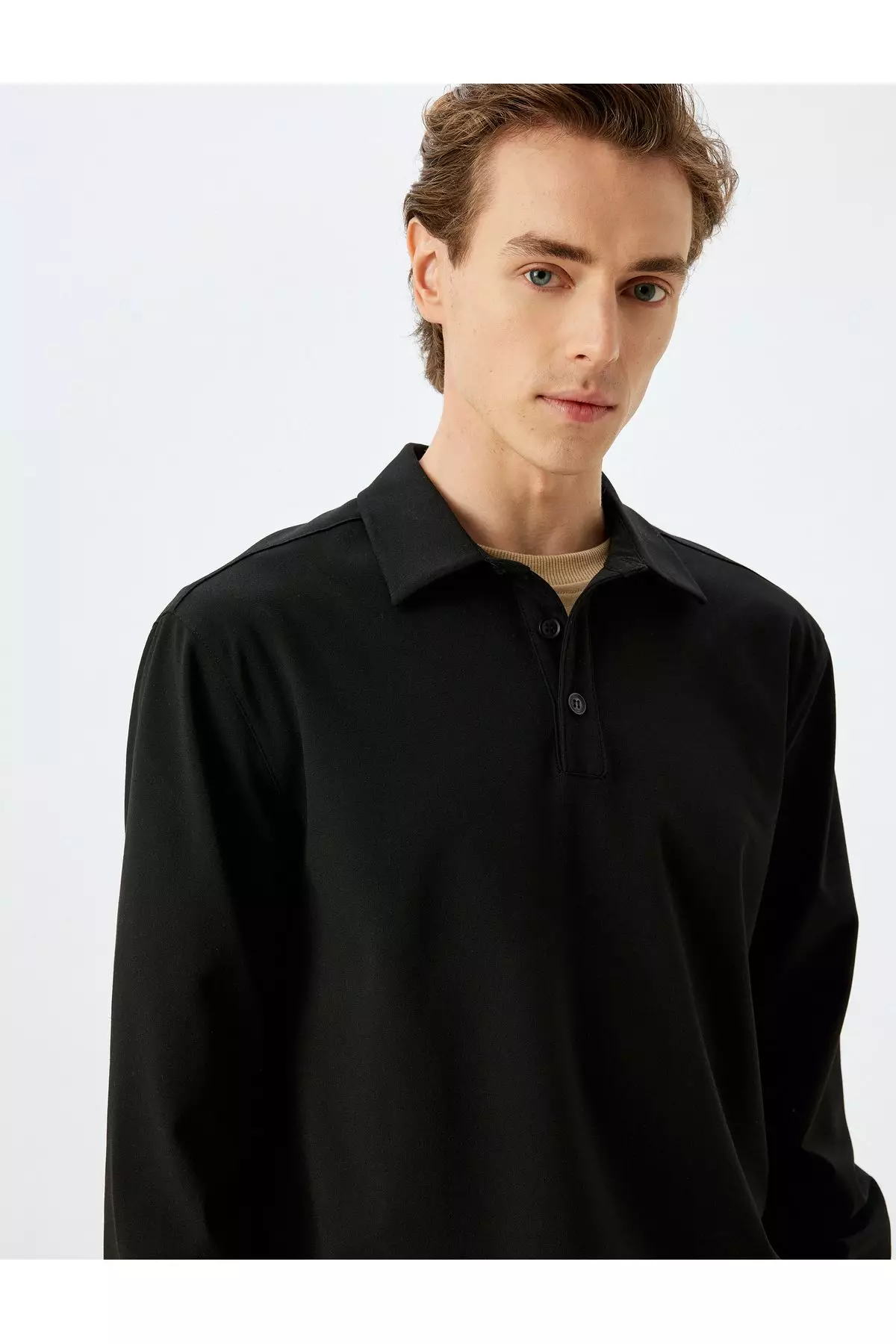 Buy KOTON Viscose Blend Long Sleeve Polo Neck T-Shirt 2025 Online