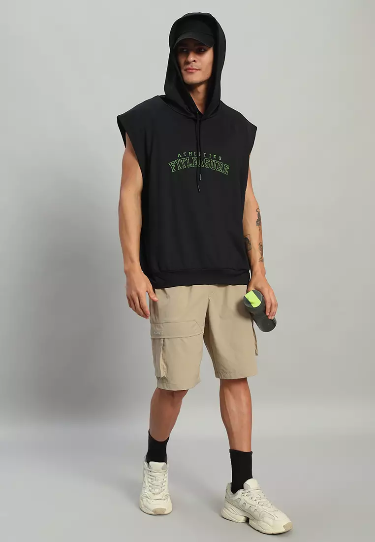 Buy Fitleasure Men's Athletics Sleeveless Oversized Hoodie 2026