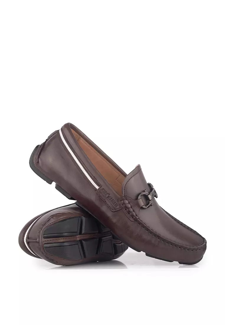 Sepatu Casual Pria Loafer Moccasin Gino Mariani Bartoli 12 Dark Brown