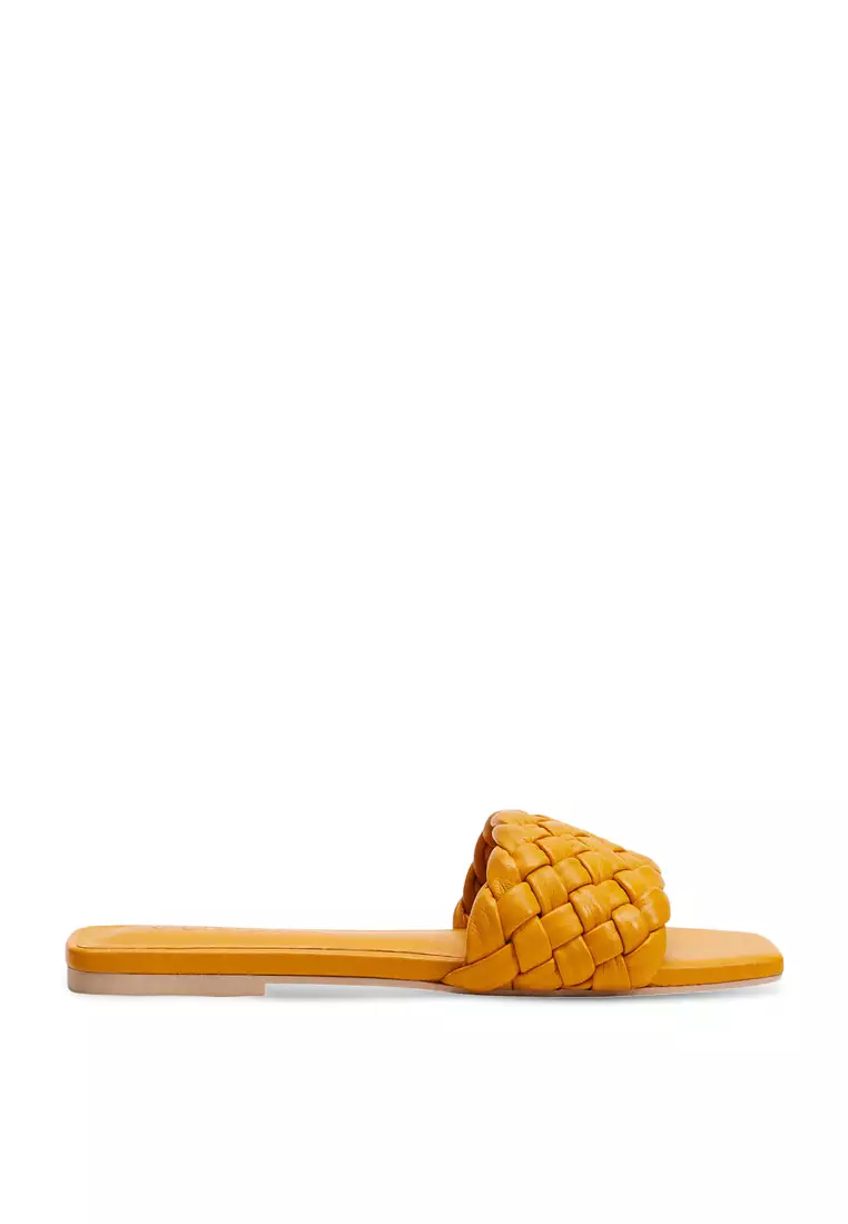 Discount on Violeta by MANGO  shoes - SKU: Leather Braided Sandals