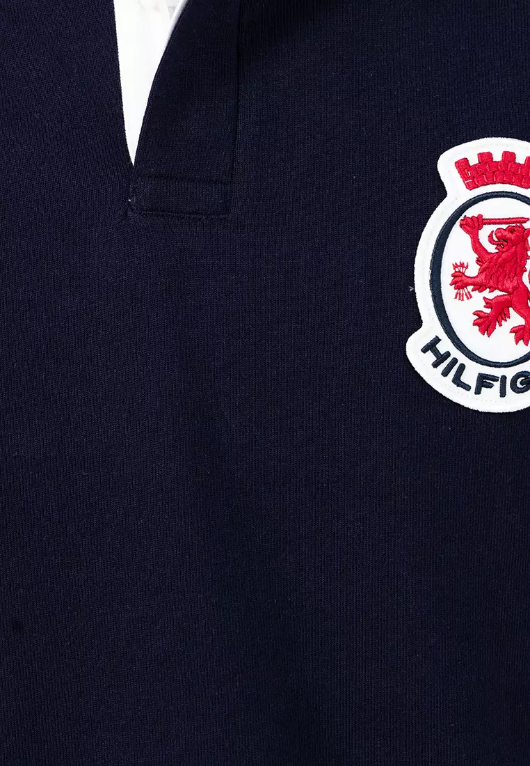 Colour-Blocked Relaxed Rugby Polo Shirt - Th Mainline