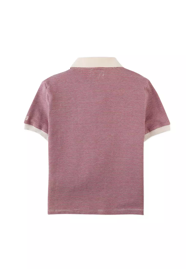 Alastor Striped Pique Polo Shirt