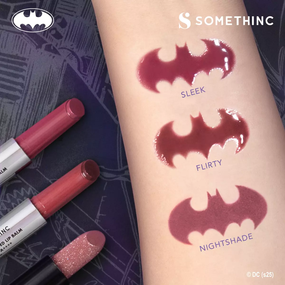 SOMETHINC Ceraplump Tinted Lip Balm SPF25 PA++++ - Sleek (Batman Edition)