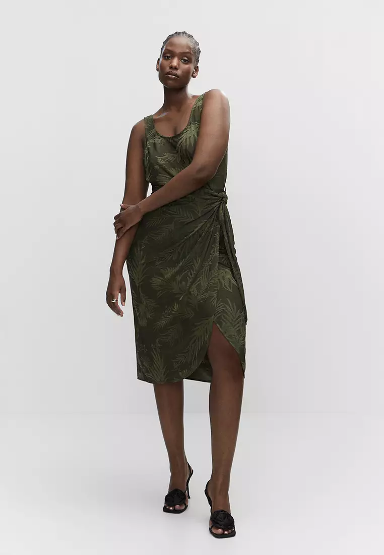 Buy Mango Knotted Jacquard Dress 2025 Online ZALORA Philippines