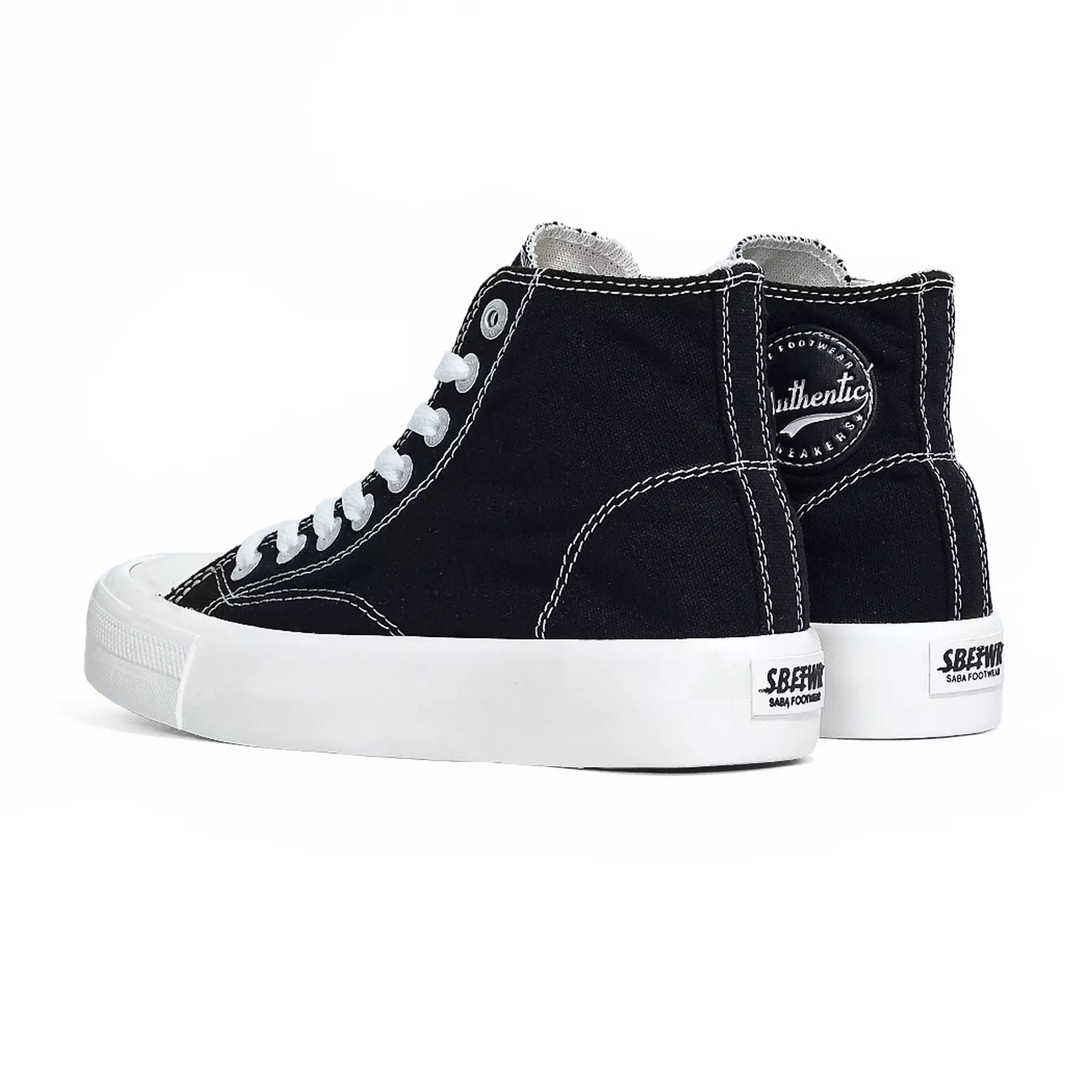 Saba Vintage High Black White