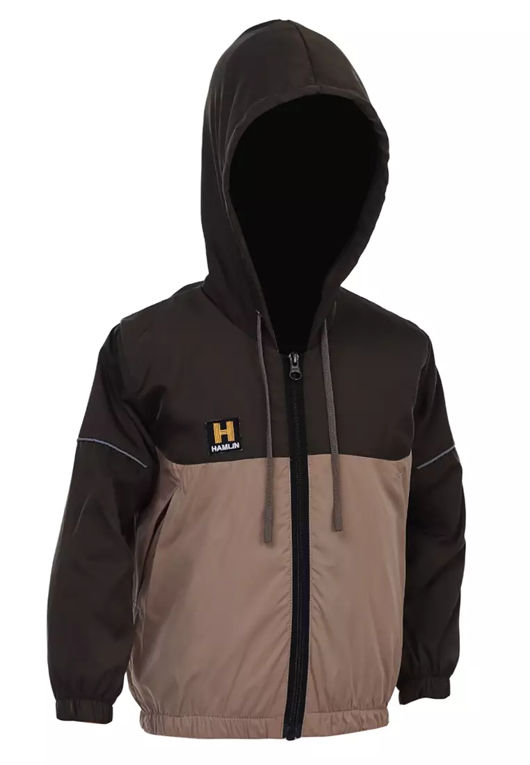 Jaren Jaket Anak Laki-laki Motif Kombinasi Warna Childrens Outerwear Material Parasut ORIGINAL - Army Cream