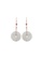 TOMEI TOMEI Round Carving Jade A Dangling Earrings, Cloudy White I Yellow Gold 585 (ZN-3) 287B7AC4E93BB3GS_1