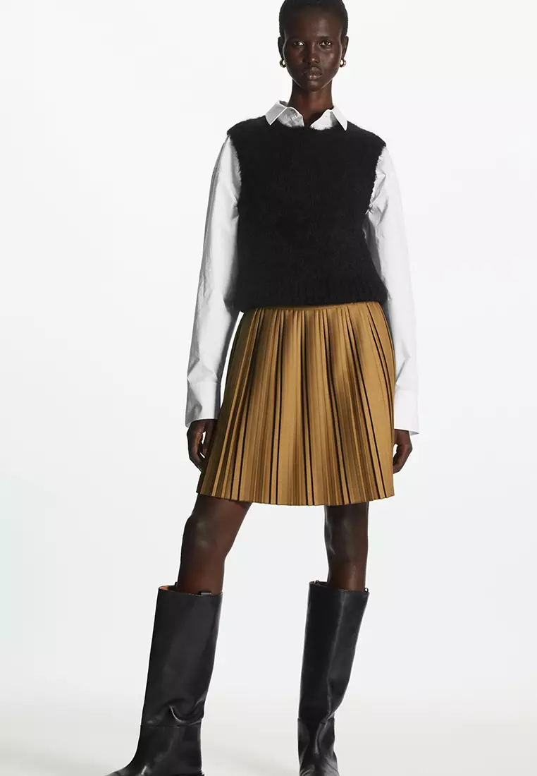 Pleated skirts knee length zara hotsell