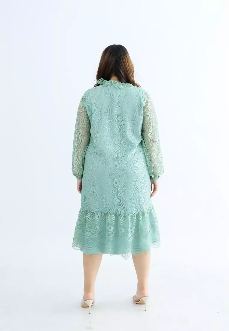 Plus Size Party Dress New Antoinette Mint