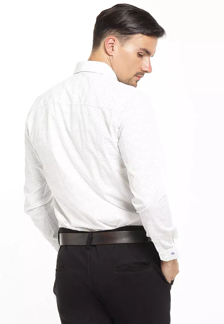 Johnwin - Kemeja Formal - Pria - LS - Reguler Fit - Putih - FSH.650.K373.680.C L/S