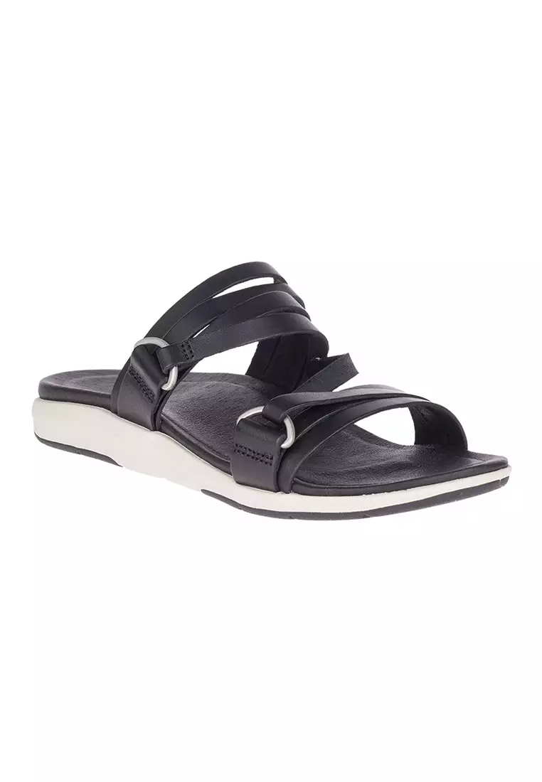 Discount on Merrell  shoes - SKU: Kalari Shaw Slide-Black Womens Sandals Land