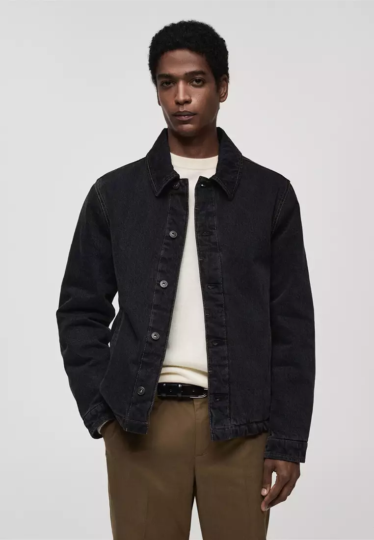 Mango Mens Washed Denim Jacket Mango Denim Jacket